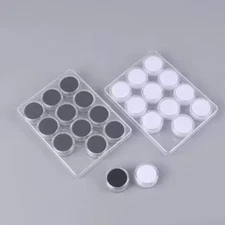 Loose Diamond White Capsule Storage Box Jewelry Gem Beads Display Case Holder