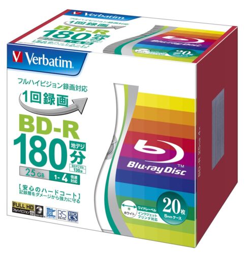 Disque Blu-ray Verbatim pour enregistrement unique disques BD-R 25 Go 20 - Photo 1 sur 7