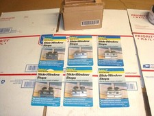 USA 12-Pack Aluminum Slide Window Lock Sliding Door Stop Security Safety Lot
