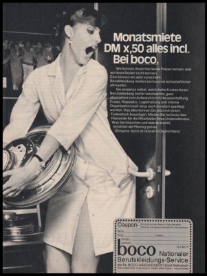 CWS Boco Berufskleidung - Reklame Werbeanzeige Original-Werbung 1978 (2)