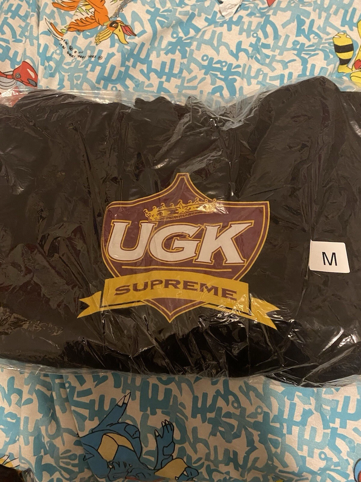 Felpa con cappuccio Supreme UGK nera taglia media a mano