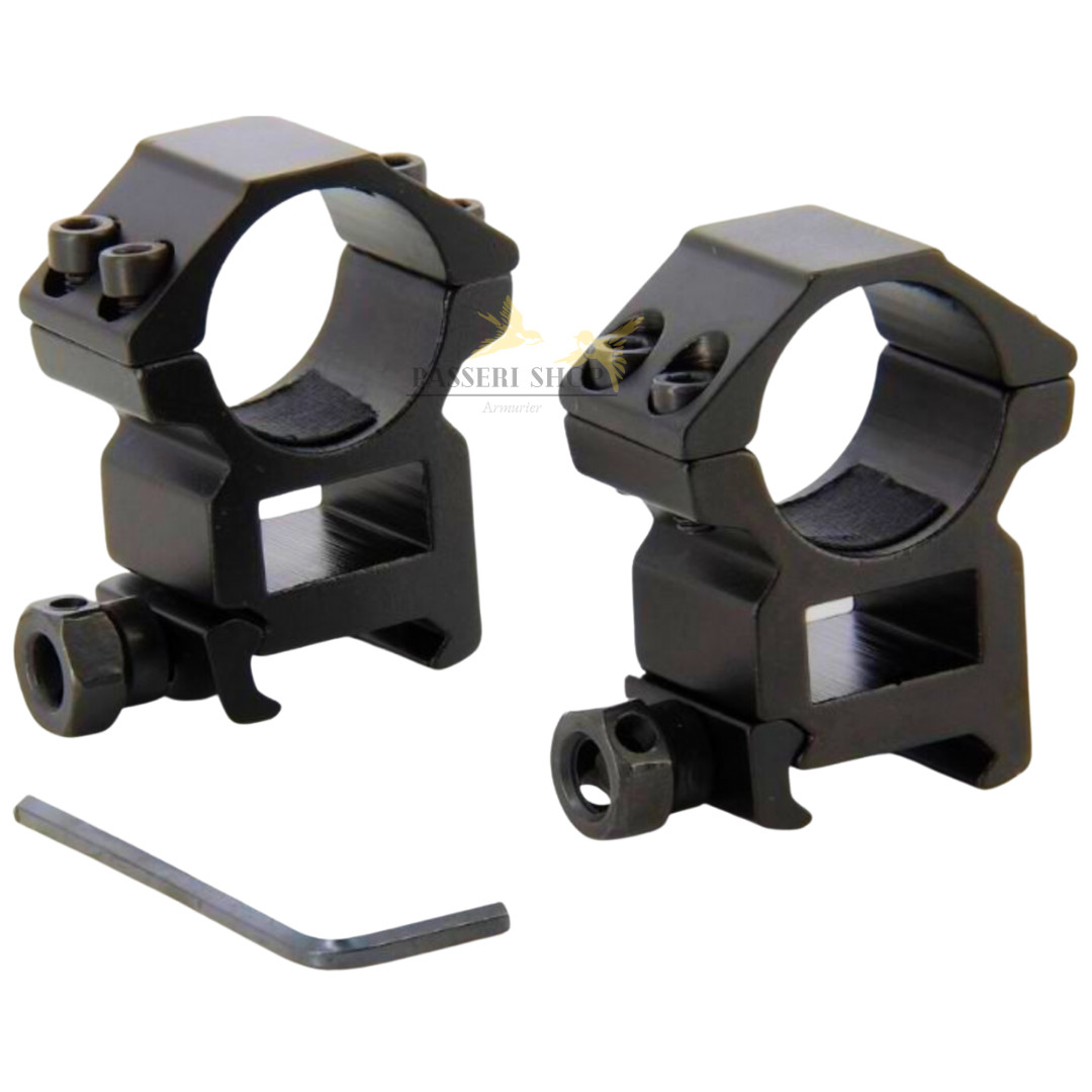 Colliers de montage 30mm alu pour sessions de tir sportif