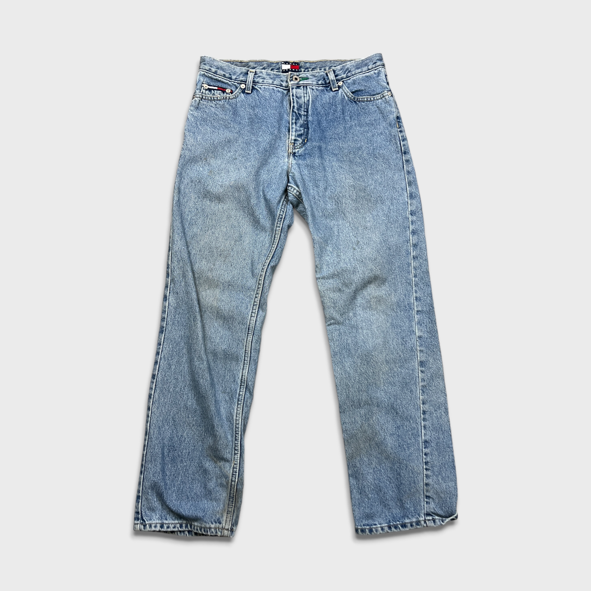 Vintage 90s Tommy Hilfiger Jeans Mens 32x29 Blue Straight Light