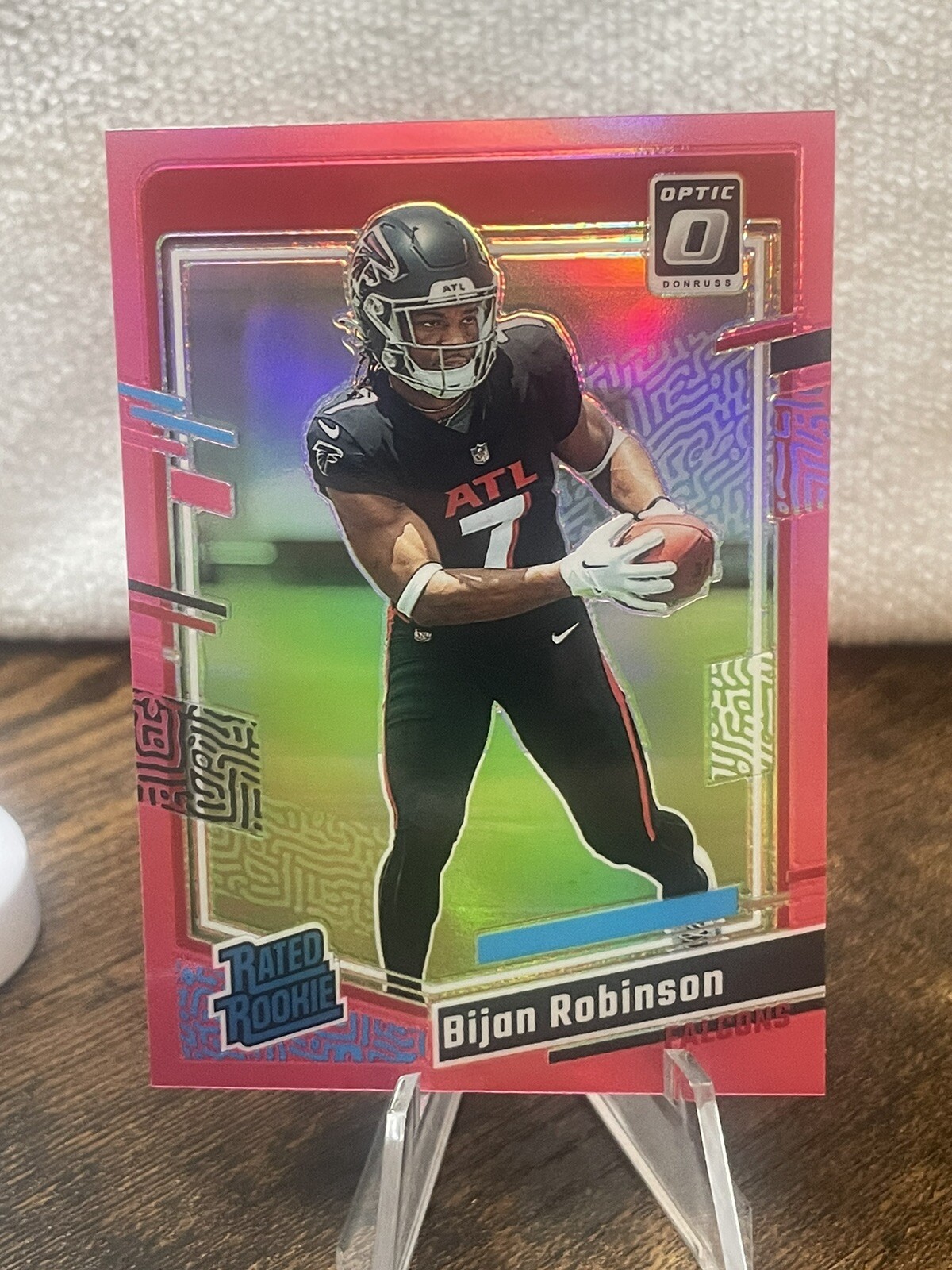 2023 Panini Donruss Optic - Rated Rookie Pink Prizm #206 Bijan Robinson (RC)