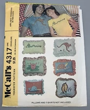 McCall's Vintage Transfer Pattern #4317 (Animal Theme)