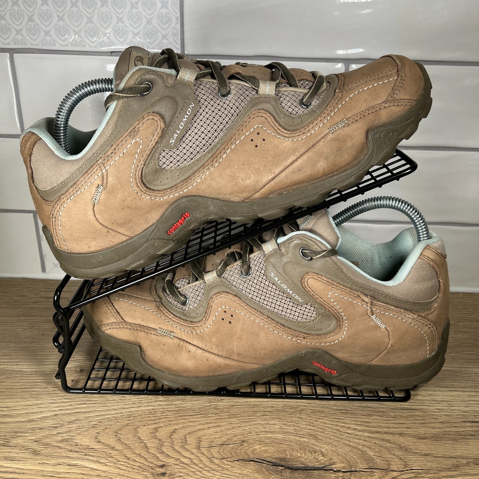 Stivali da donna SALOMON Contagrip 3D escursionismo passeggio UK 8 5 EUR 42 5 marrone