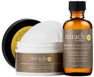 PHILOSOPHY MIRACLE WORKER AM  ANTI-AGING  SOLUTION 1.7oz, 60 CT PADS
