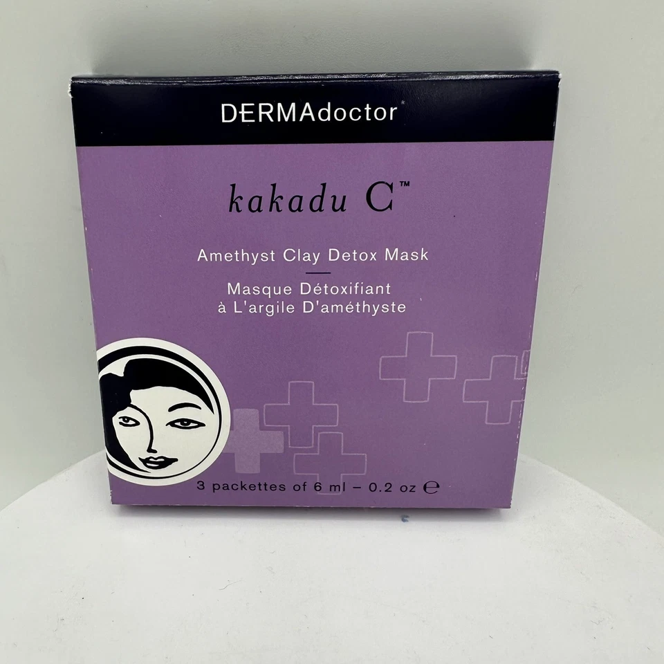 DERMA Doctor Kakadu C Amethyst Clay Detox Mask 3 Packets NEW Foto 3 de 4