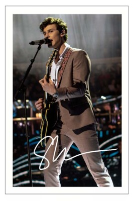 SHAWN MENDES Signed Autograph PHOTO Signature Fan Gift Print Music ...