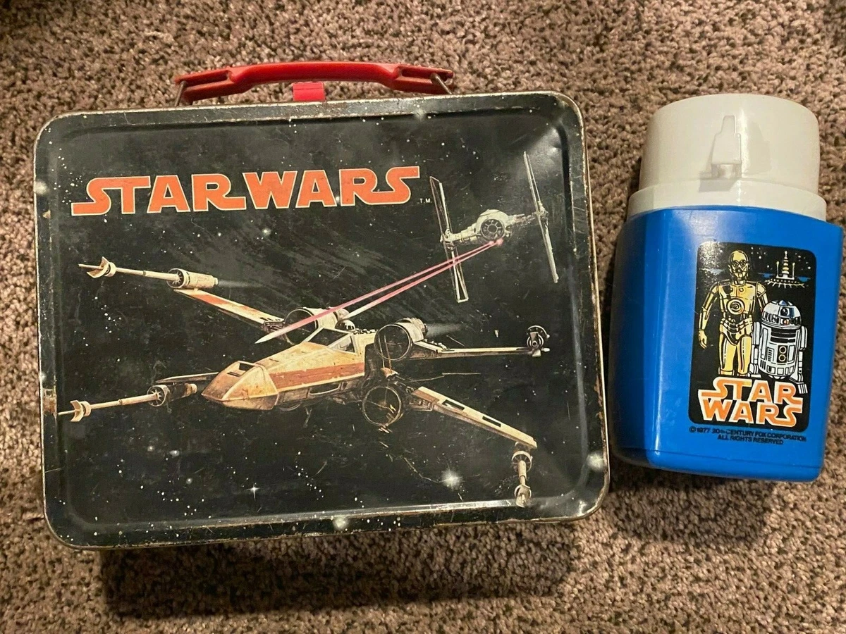 Vintage Star Wars Metal LUNCHBOX & THERMOS 1977 - Ithaca Vintage