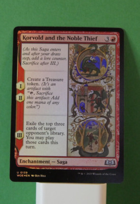 MTG WOE: Korvold and the Noble Thief (Enchantment Saga) Wilds of Eldraine Foil