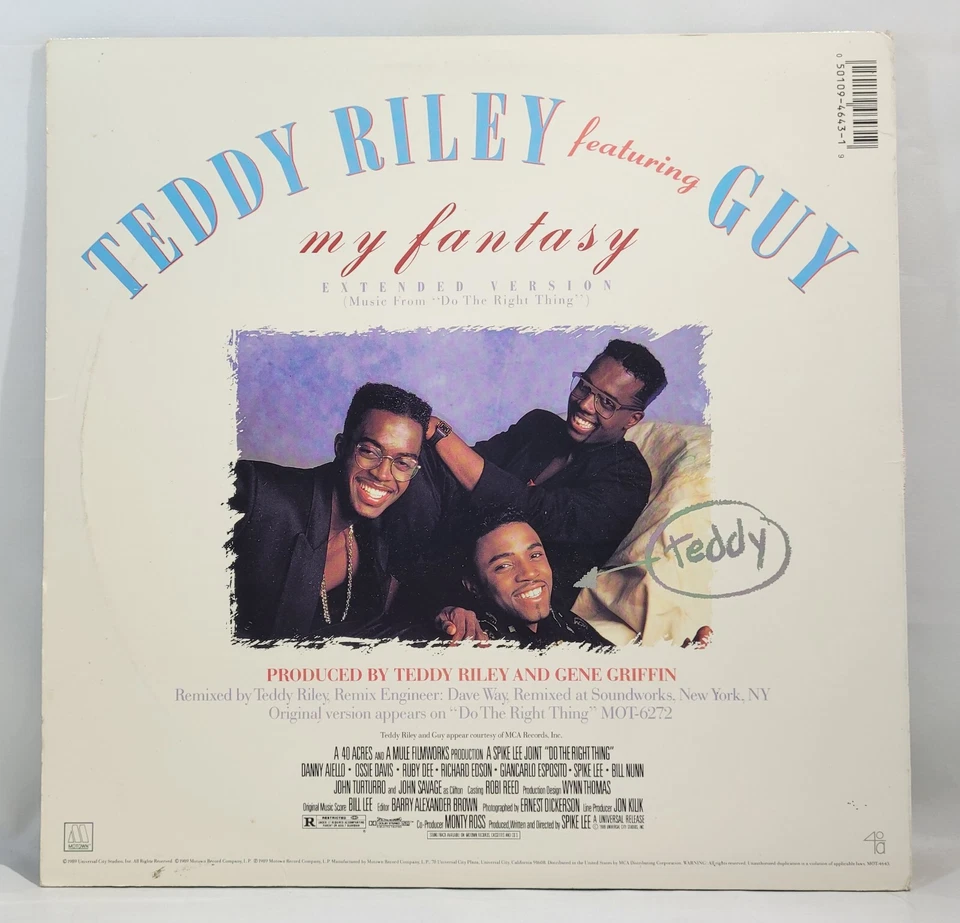 Teddy Riley Feat. Guy - My Fantasy [1989 Used Vinyl Record 12" Single] - Image 2 of 4