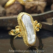 MADE TO ORDER Omer 925 Silver Handmade Custom Design Free Form Pearl Ring