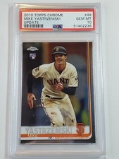 Mike Yastrzemski PSA 10 Gem Mint 2019 Topps Chrome Update Rookie #49 card Giants