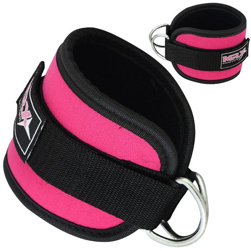 Ankle D Ring Strap Thigh Pulley for Weight Lifting Padded Anklet Cuff Gym Straps - Picture 19 of 24