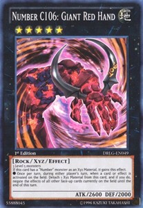 Number C106: Giant Red Hand - DRLG-EN049 - Super Rare - 1st Edition x3 - Lightly