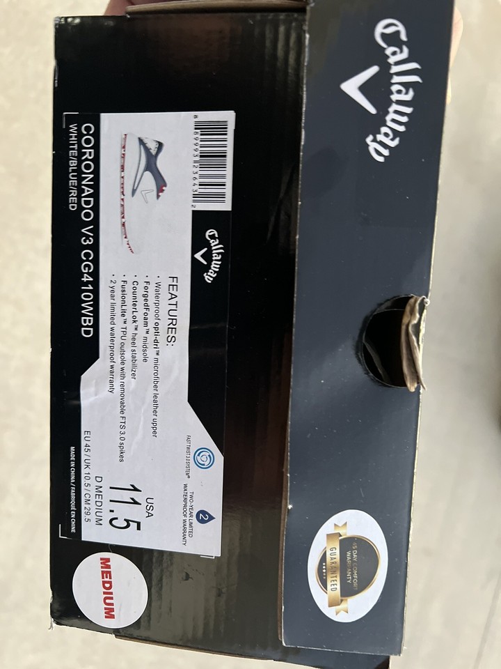Callaway Coronado V4, Scarpe da Golf Uomo, Grigio Antracite, 45 EU