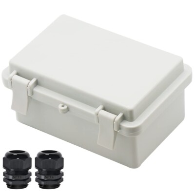 Junction Box ABS Plastic Dustproof Waterproof IP65 Electrical Boxes Hinged New