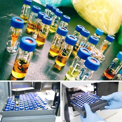 1000PCS HPLC GC 2mL Autosampler Clear Vials Screw Caps PTFE Silicone Liner 9-425