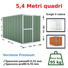 CASETTA DA GIARDINO RIMESSA ATTREZZI BOX IN LAMIERA DI ACCIAIO ZINCATA BARACCA