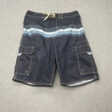 Old Navy Shorts Mens Large Navy Blue Swim Trunks Board Shorts Tie Front