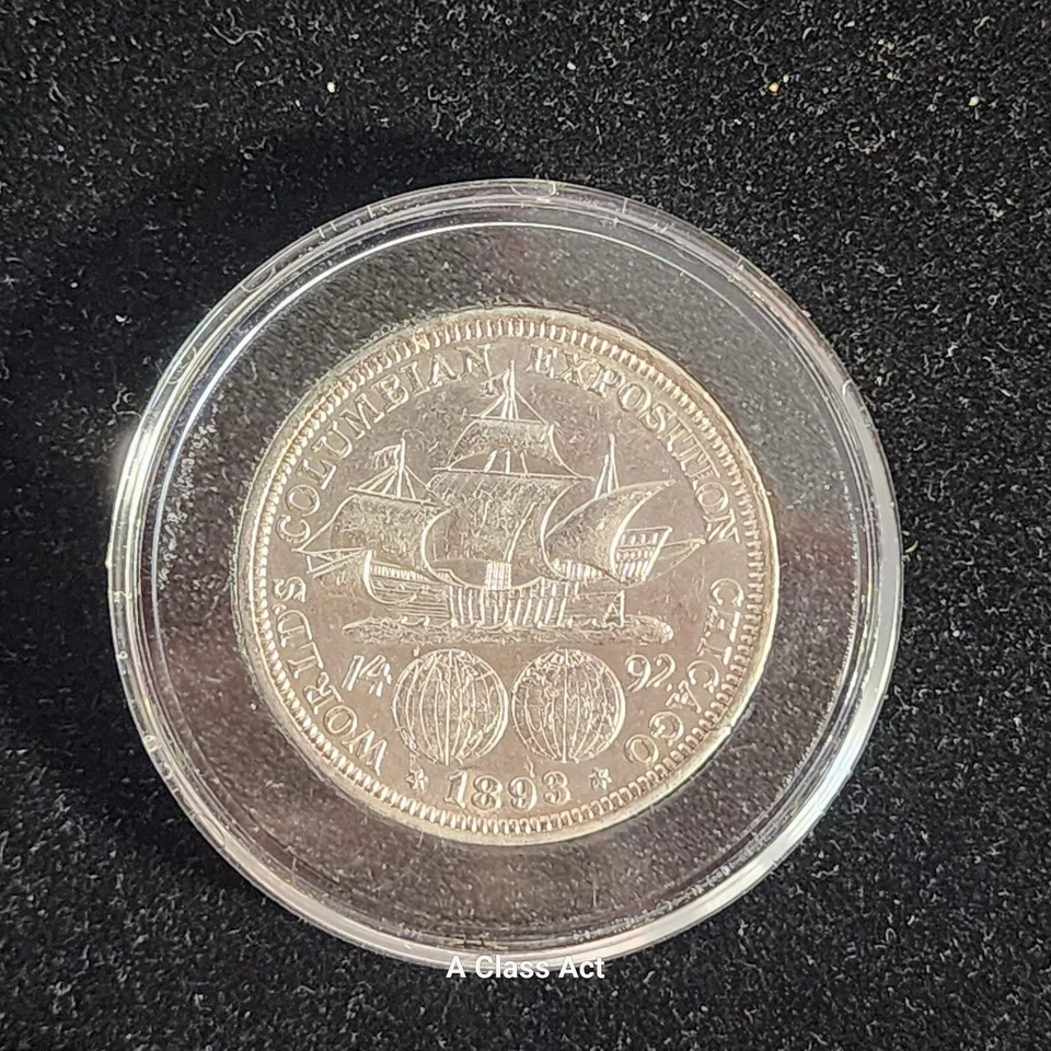 TOUGH - 1893 Silver Columbian Exposition U.S. Commemorative Half Dollar T8328 - Image 4 of 4