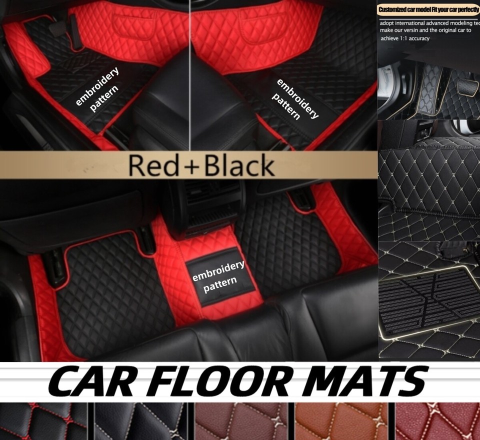 For Jeep Car Floor Mats PU Leather Auto Rug Custom Waterproof All ...