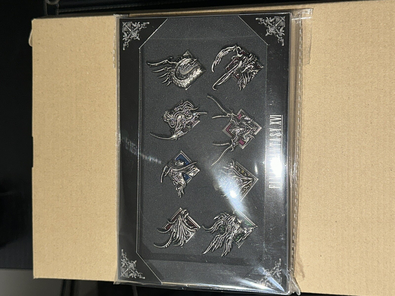 Final Fantasy XVI Ifrit Phoenix Statue, Cloth map & Pins Collector's