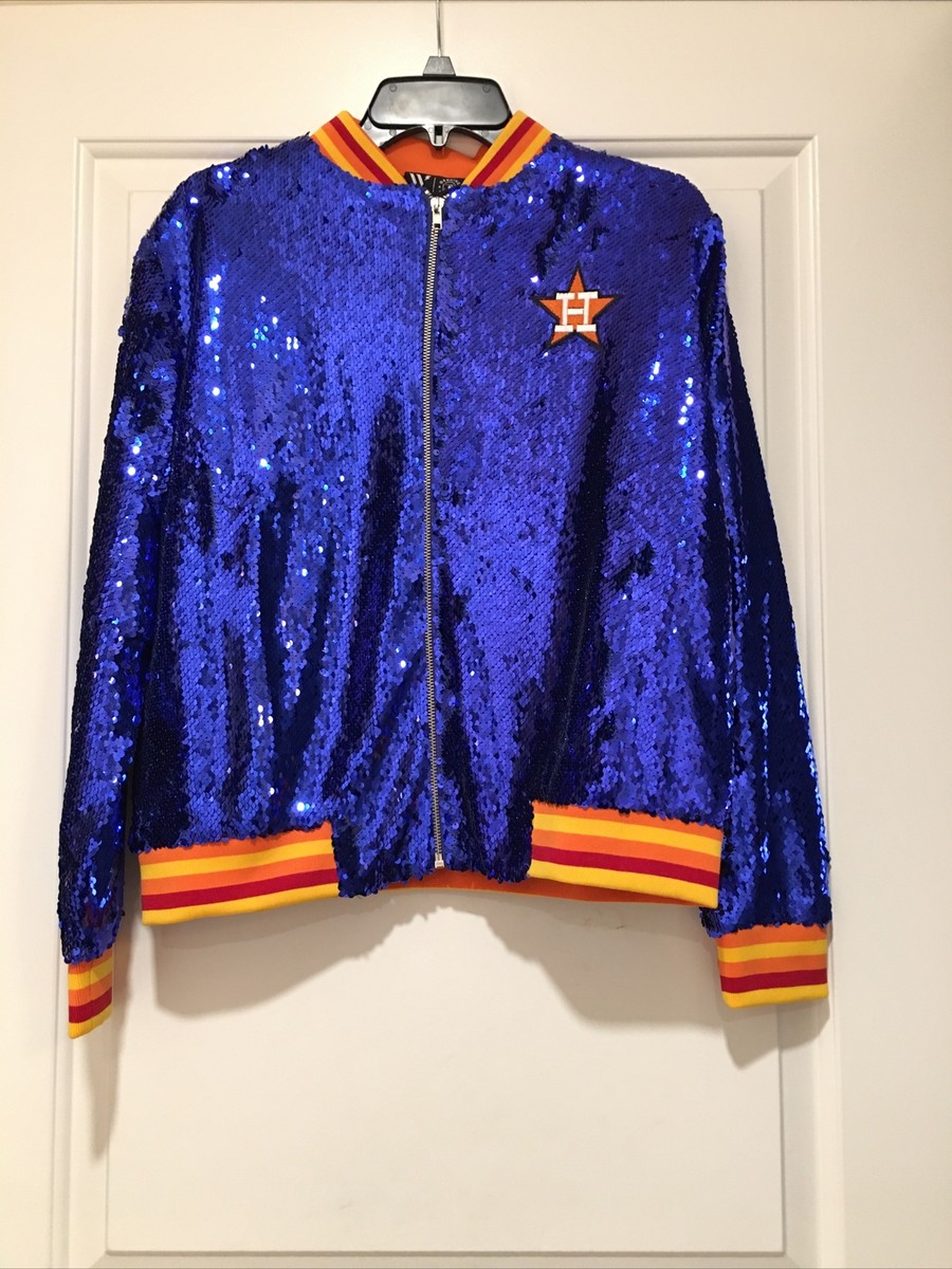 Houston Astros Women's Sequin Retro Rainbow Jacket: Small | eBay