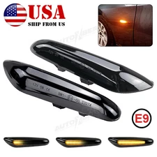 Smoke LED Side Marker Turn Signal Lights Lamp For BMW E90 E83 E92 E82 E46 E60
