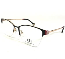 Carolina Herrera Eyeglasses Frames VHE137K COL.0301 Black Gold Pink 54-16-135