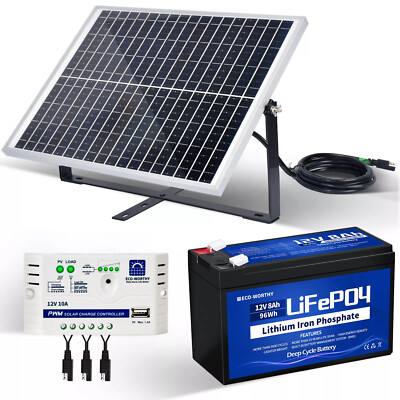 Solarmodule Mono Solarpanel Kit mit 8Ah Lithium LiFePO4 RV