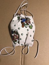 Handmade Face Cover Mask With Tie Straps,Triple Layer Cotton W/ Pocket Nose Pc