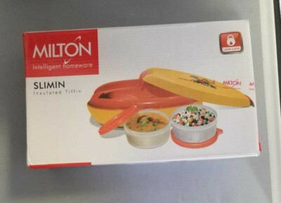 Milton SLIMIN Plastic Leak Lock Insulated Tiffin Box Set 2-Pieces