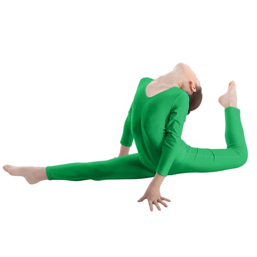 Kid Girls Shiny Metallic Ballet Dance Gymnastics Sports Leotard Unitard Jumpsuit - Picture 111 of 181