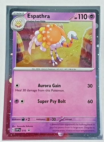 Espathra 10 Scarlet & Violet Black Star Promo Holo Pokémon Card 2023