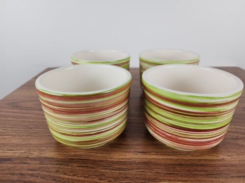 Faiancas Ideal Red And Green Custard/Dessert Bowl - Set Of 4 - Picture 1 of 4