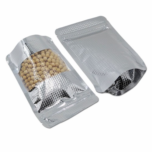 Embossed Stand Up Aluminum Foil Package Bag Mylar for Zip Food Pouch Lock Window - Picture 6 of 8