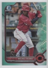 2022 Bowman Chrome Prospects Aqua Refractor 116/125 Michel Triana #BCP-75 h3c