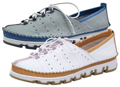 Gemini Damen Sneaker Leder sportliche Laufsohle Schnürschuhe 382357-01