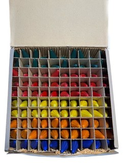 100 Vintage C6 Replacement Christmas Light Bulbs in Box Mixed Colors ID 188