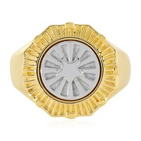 Cavill Herrenring Ring 925 Sterlingsilber Goldplattiert Stern Motiv