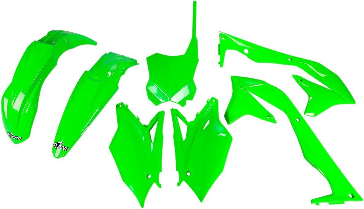 UFO Complete Body Kit For Kawasaki KX 250 F 2017 Fluorescent Green Kakit224-Aflu - Image 2