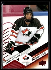2024 Upper Deck Team Canada Juniors Pride of the Program Red #100 Charlie Elick