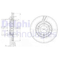 Delphi 2X Bremsscheibe Vorne Ø239 Mm BelüFtet FüR VW Polo 9N_ 1.2 12V 1.4 16V