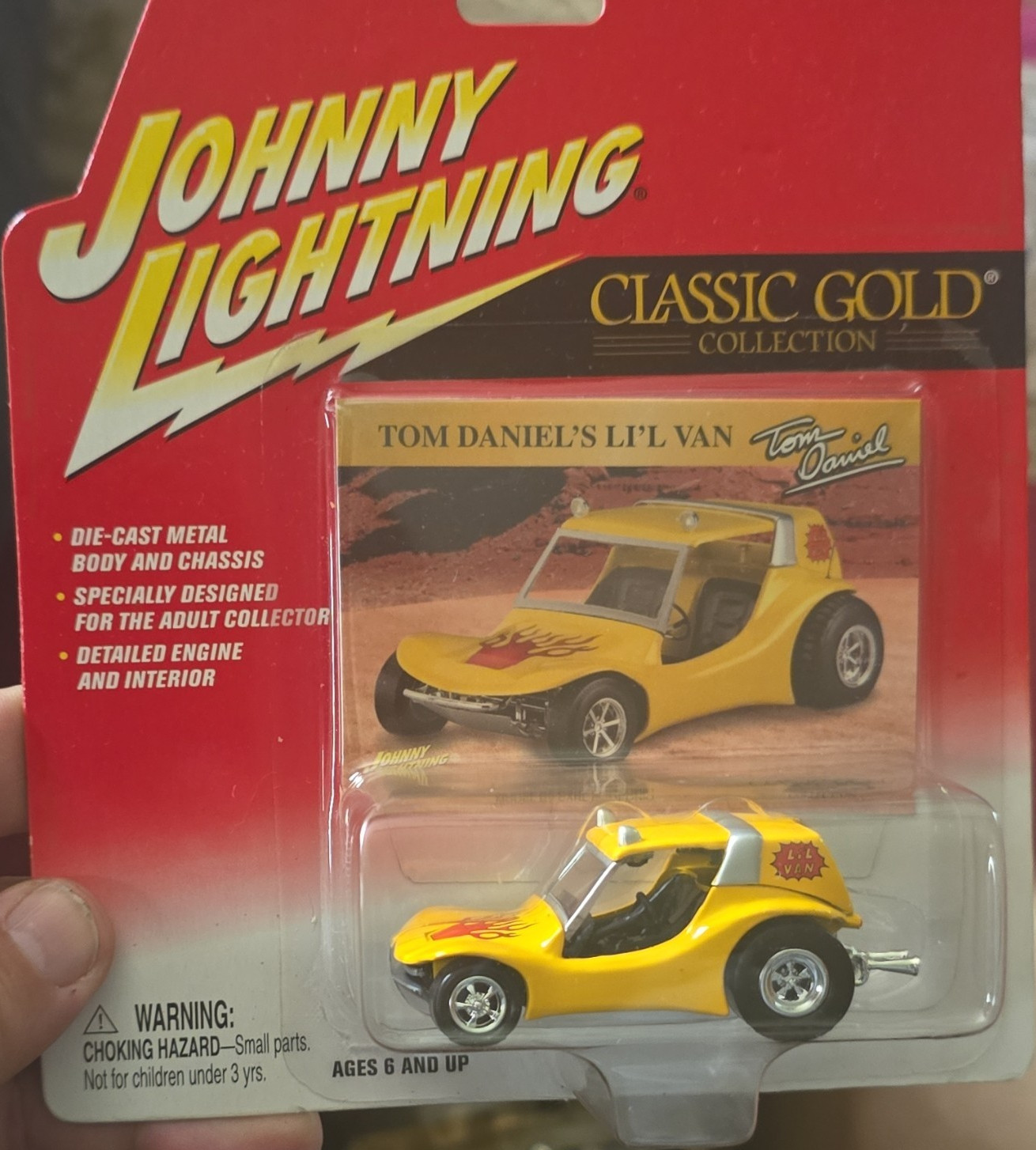 Johnny Lightning Classic Gold 1:64 Tom Daniel's Li'l Van Diecast Yellow