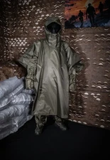 Anti-Thermal Imager Poncho Olive, Anti-Drone Raincoat Raincoat Tent Poncho 💛💙