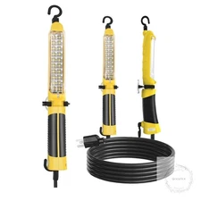 LED Trouble Light, Handheld Corded Work Lights with Strong Magnet, Double Swivel
