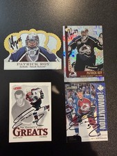 2001 Patrick Roy & Adam Foote Signed Upper Deck Cards (4 Total)