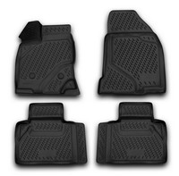 GummifußMatten FüR Ford Edge 2013-2015 3D Passform Hoher Rand Gummimatten Set